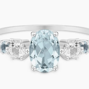 Anel Solitário Moissanite Prata 925 com Banho de Ouro 18k