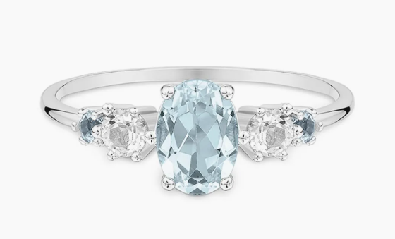 Anel Solitário Moissanite Prata 925 com Banho de Ouro 18k